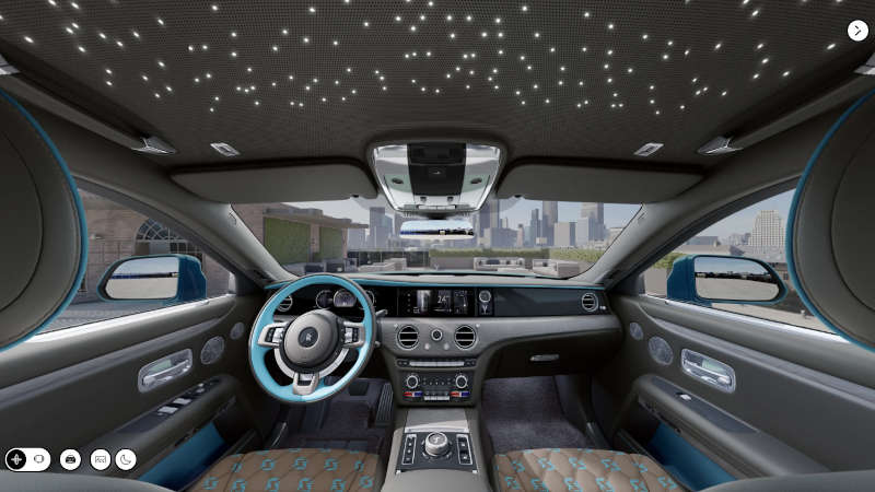 The cabin of the 2025 Rolls-Royce Ghost