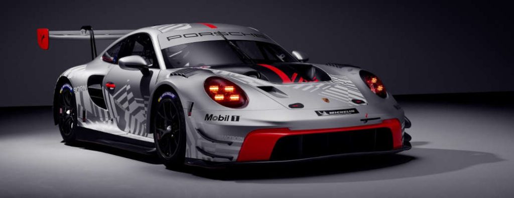 A front exterior view of the optimized 2026 Porsche 911 GT3 R