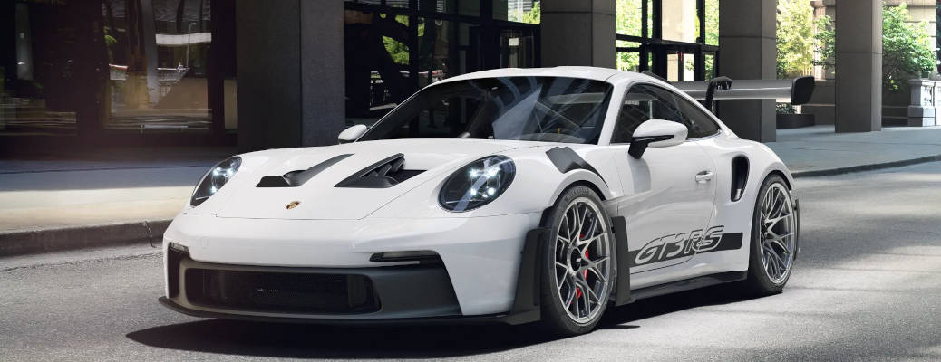 An exterior view of the 2026 Porsche 911 GT3 RS with the Weissach Package.