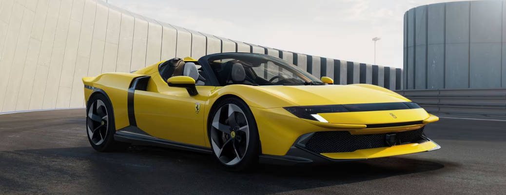 A side exterior view of the Ferrari 849 Testarossa Spider