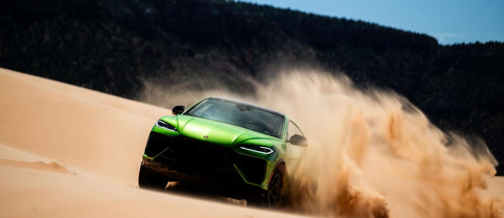 The 2025 Lamborghini Urus SE off-roading in Zion National Park