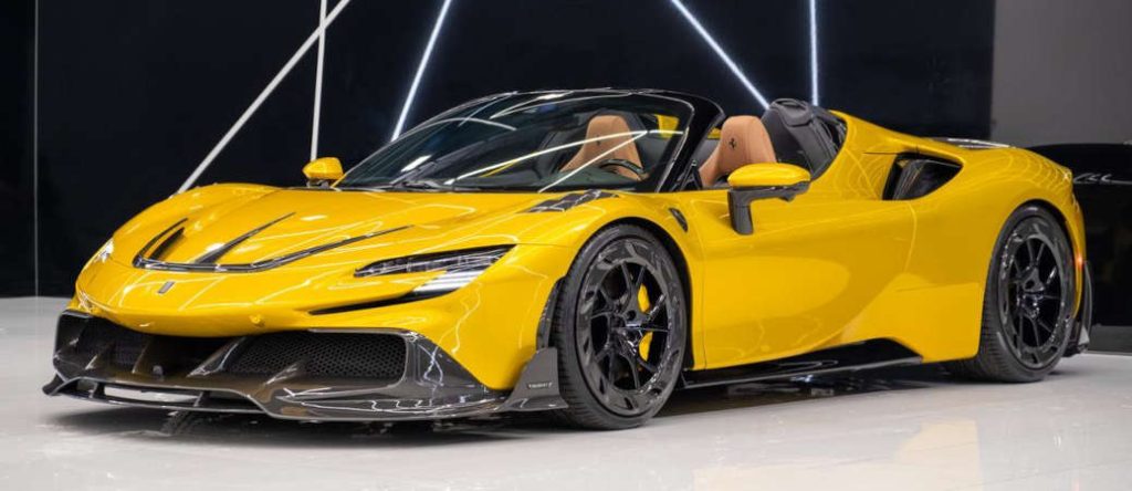 The 2022 Ferrari SF90 Spider Mansory edition: a perfect supercar to go with your Mansory yacht.