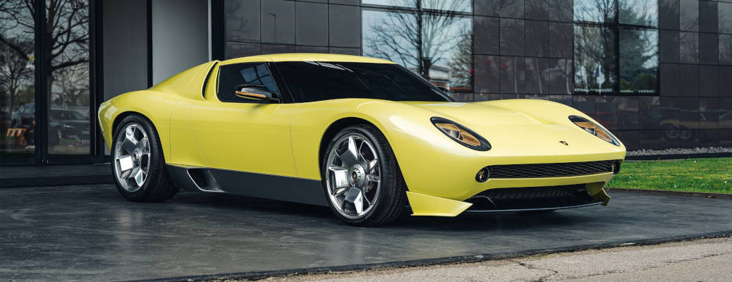 The hardtop Lamborghini Miura, considered to be the world's first supercar