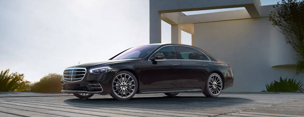 Front-quarter view of the 2026 Mercedes-Benz S-Class