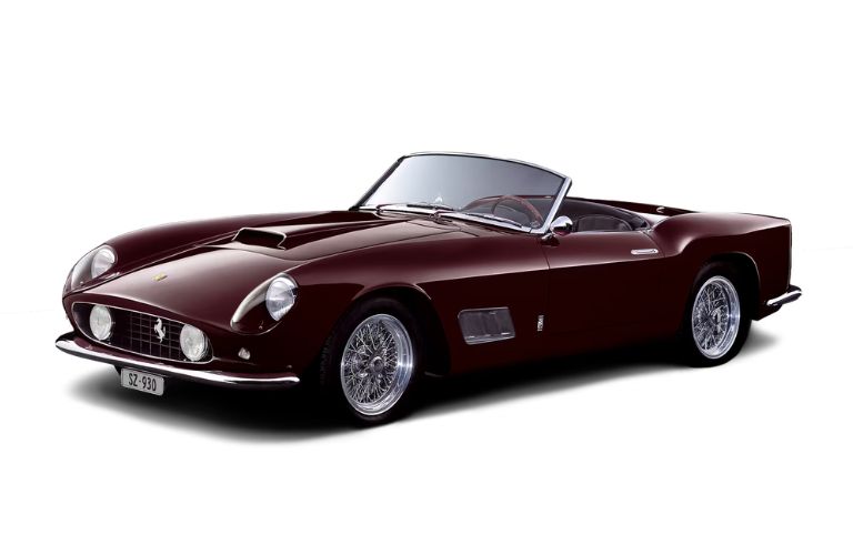 Front-quarter view of the Ferrari 250 GT California Spyder