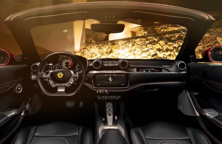 Cabin view of the Ferrari Portofino