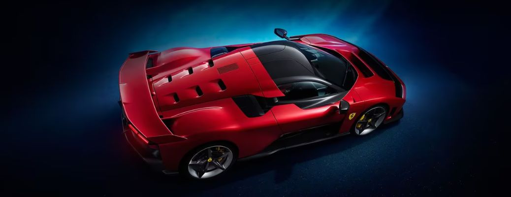 Aerial view of the Ferrari F80 Red