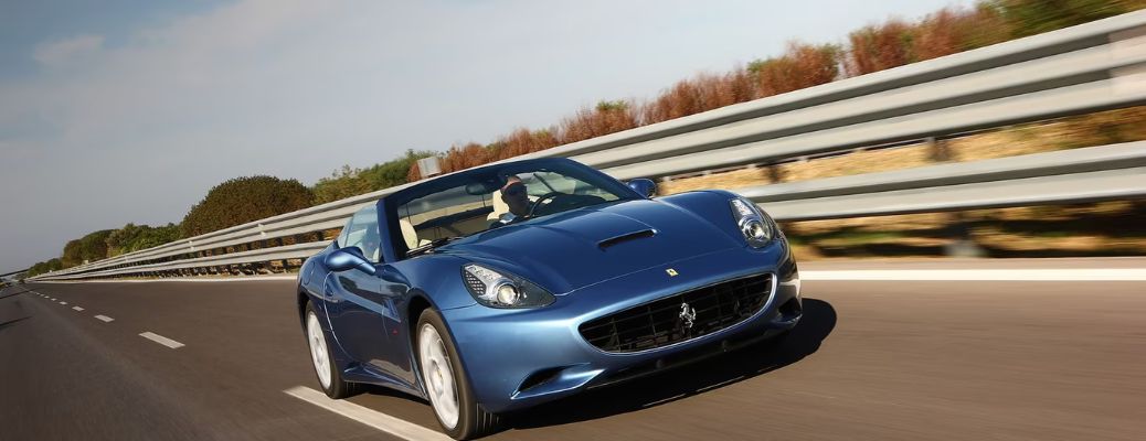 2012 Ferrari California Bue on the road