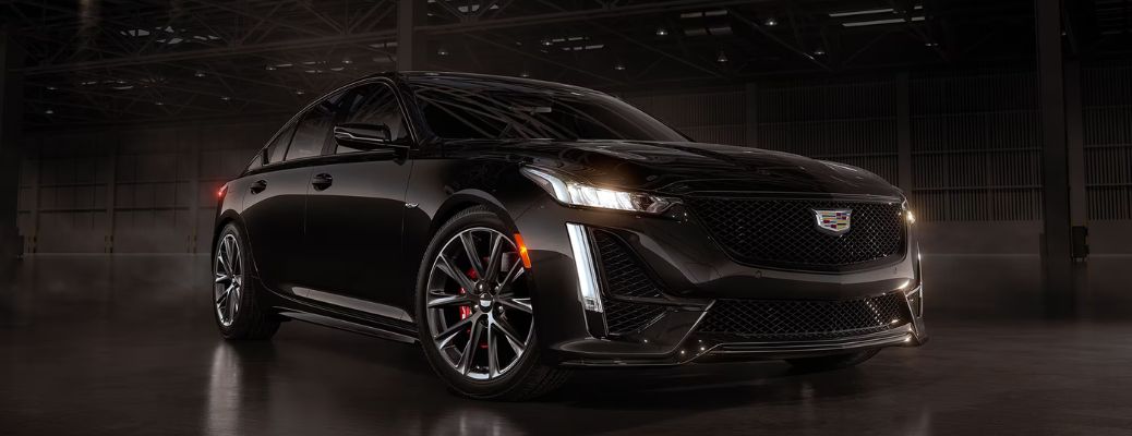 Front-quarter view of the Cadillac car