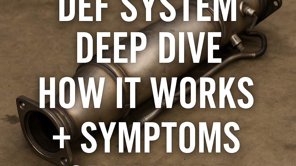 Ram diesel particulate filter sitting on a shop floor used as a visual reference for DEF system and emissions components in a diesel truck.