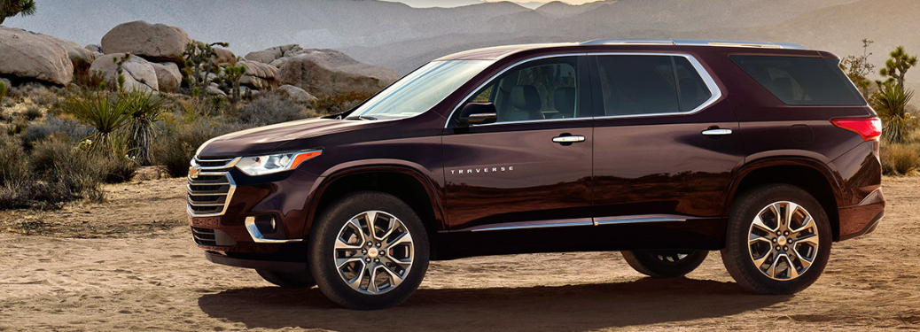 Side view of the Front view of the 2018 Chevy Traverse