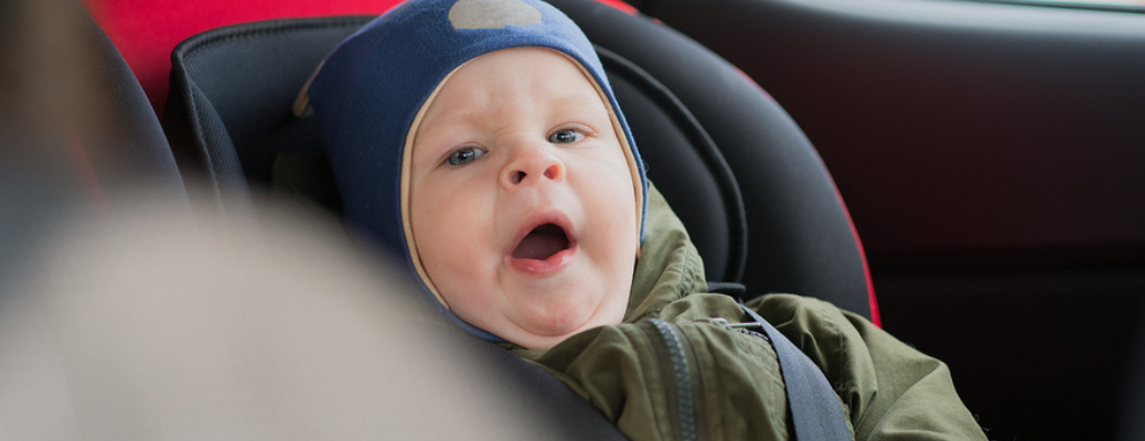 Sleepy child in a vehicle
