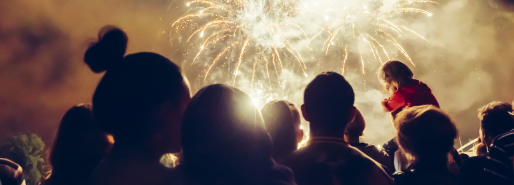 People enjoying fireworks