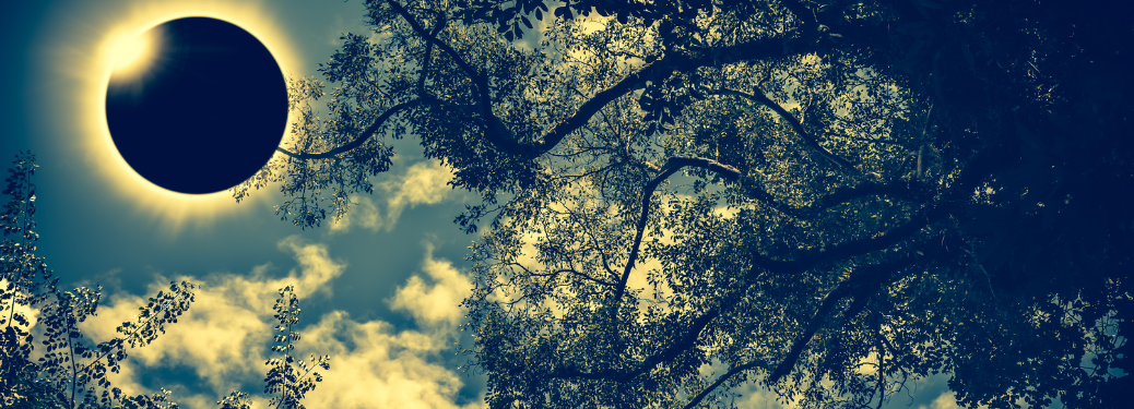 A close up of solar eclipse