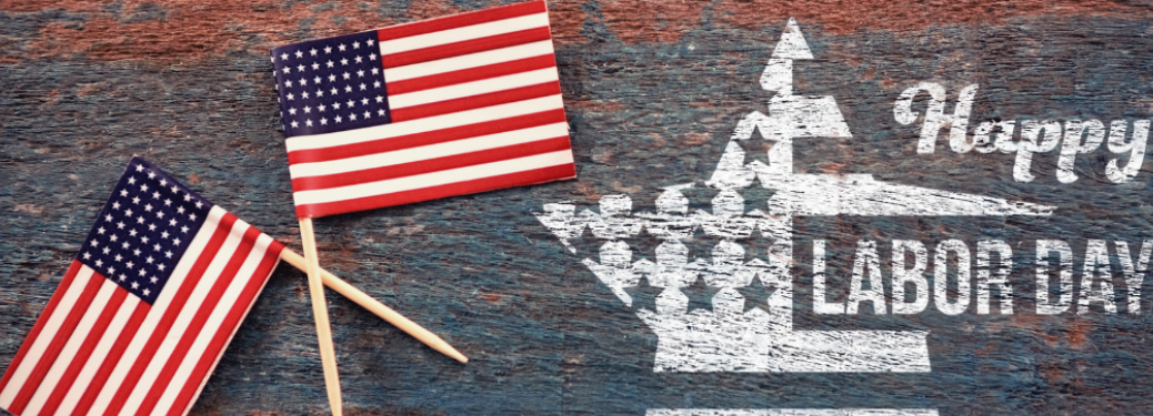 A poster wishing Happy labor Day