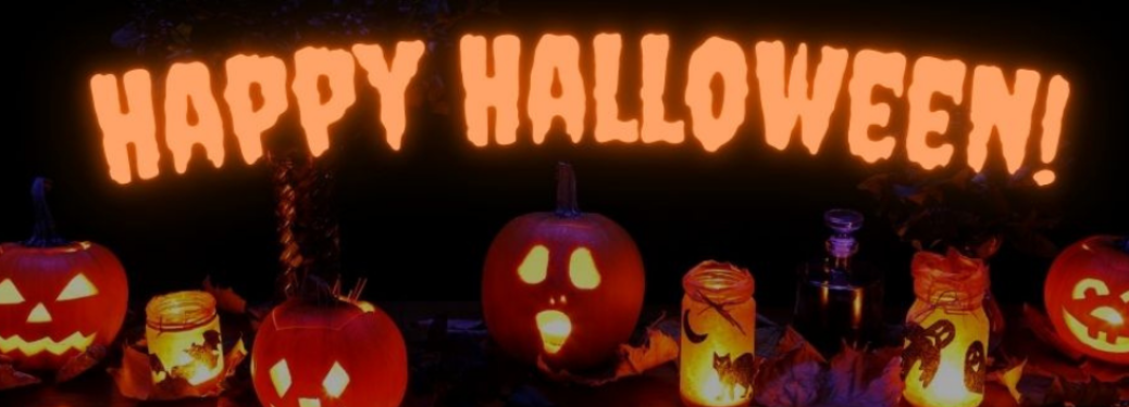 A poster wishing Halloween