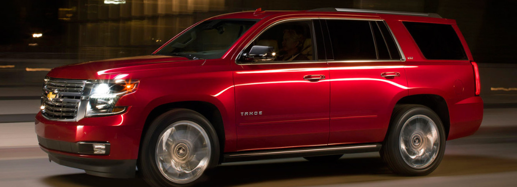 Side view of the Back view of the 2016 Chevy Tahoe