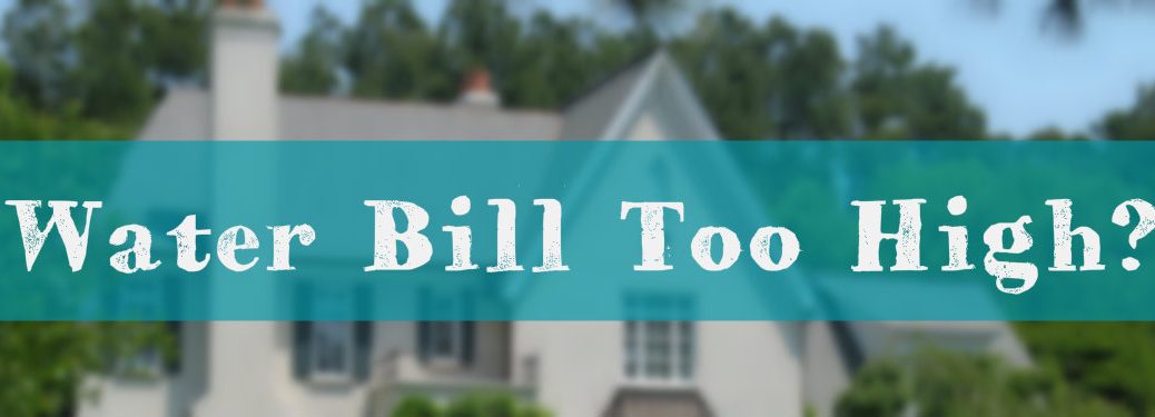water bill too high? Question with blurred house exterior background