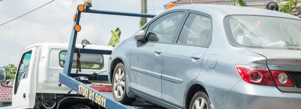 car being towed away