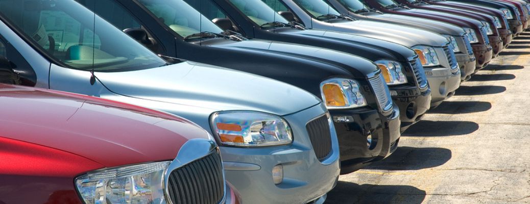 View of multiple SUVs parked