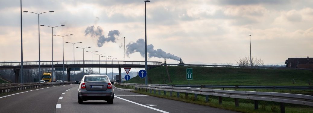 car driving on highway