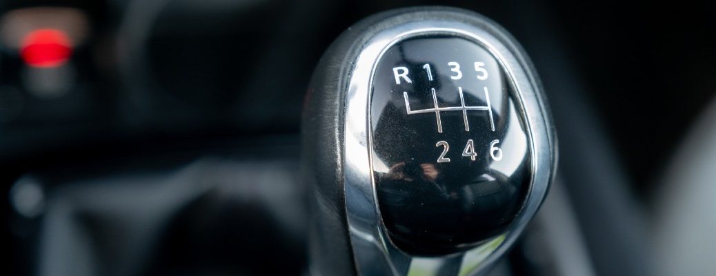 The gear-shifter used by an a manual transmission.