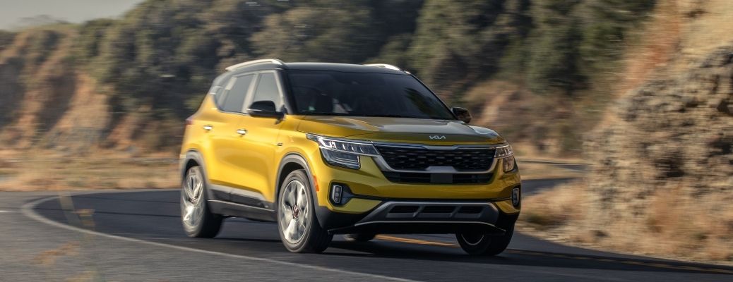 2022 Kia Seltos side and front view