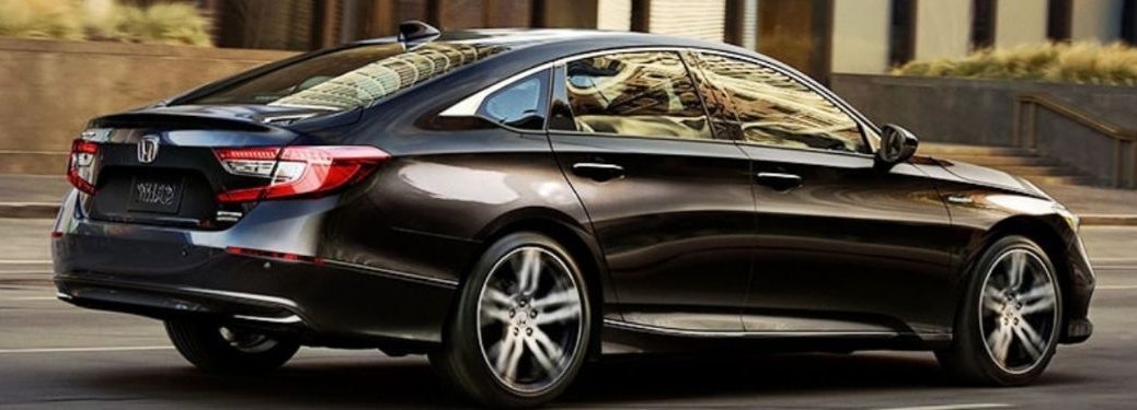 Used Honda Accord Black driving on the road