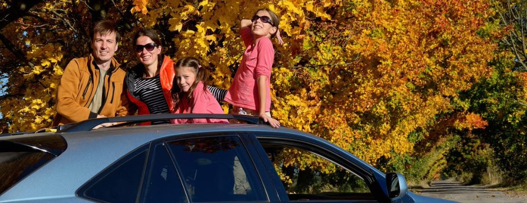 Family on a road trip