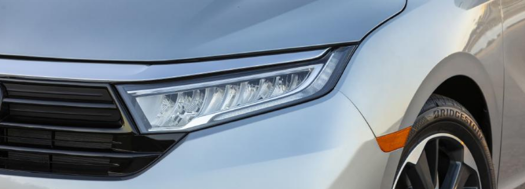 Close up of the headlight