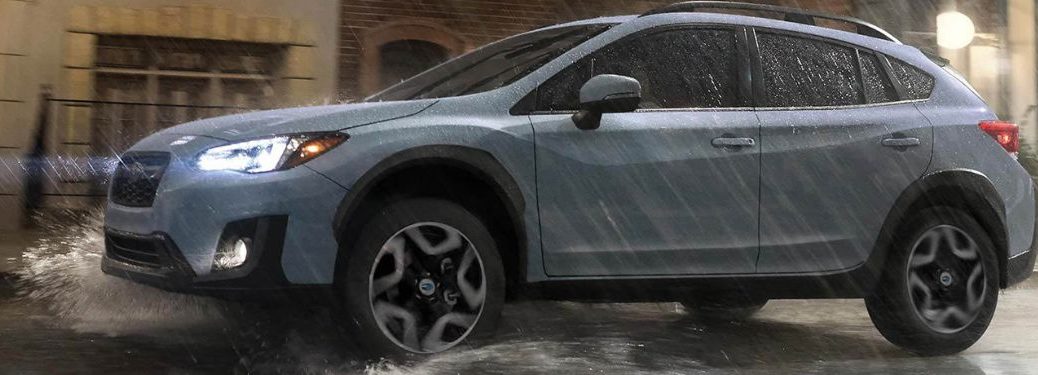 Side view of the 2019 Subaru Crosstrek on the road