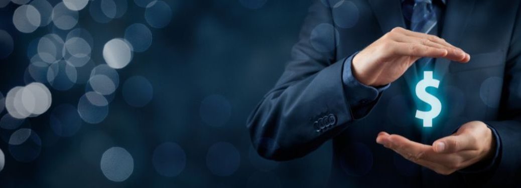 Dollar sign between a person's hands