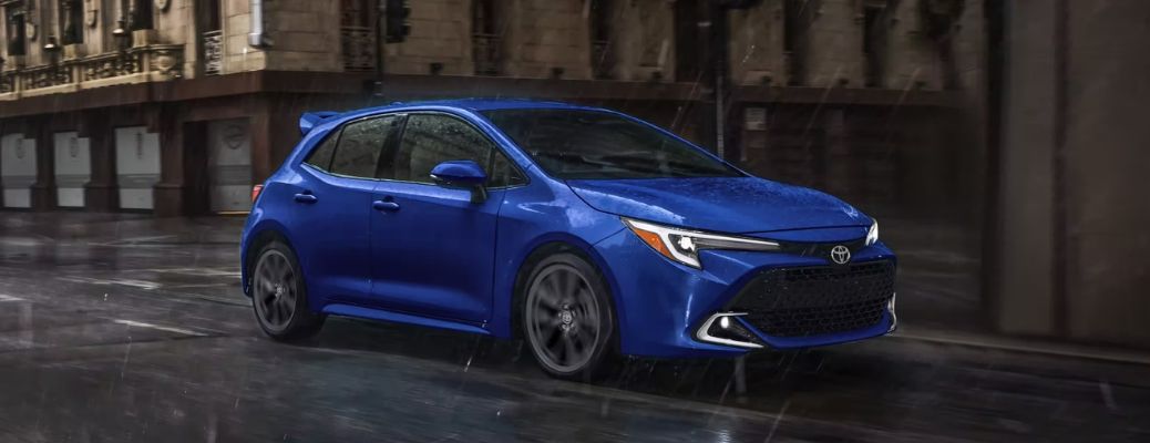 2023 Toyota Corolla Hatchback side and front view