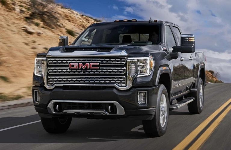 2022 GMC Sierra 3500HD Denali front and side view