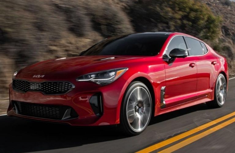 2022 Kia Stinger front and side view