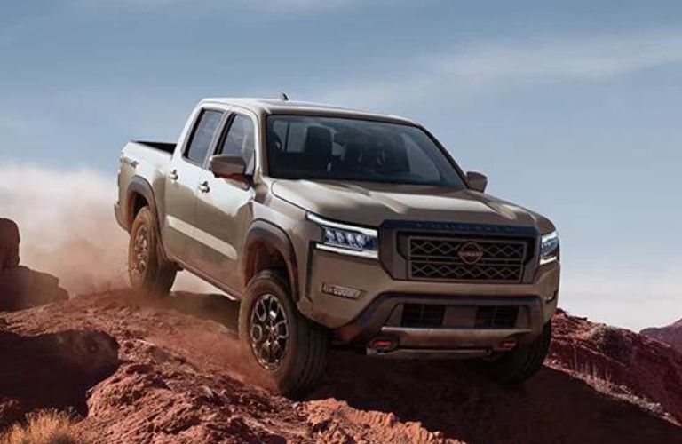 2024 Nissan Frontier side and front view