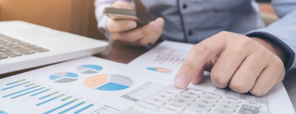 Person looking at a financial chart