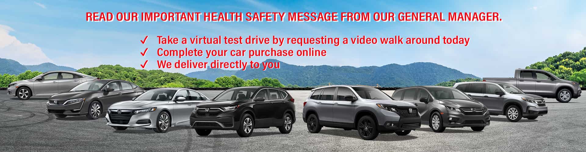 Important Health Safety Message from our General Manager