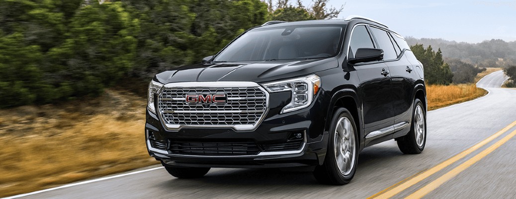 GMC Terrain Denali SUV on a road