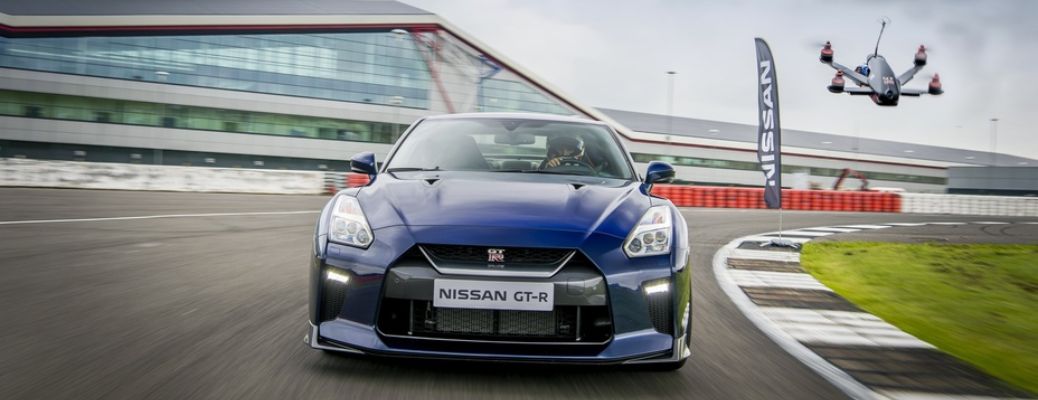 Nissan GTR and drone