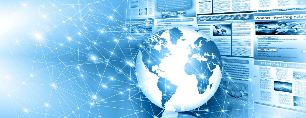 A photo illustration representing the internet with interconnected lines