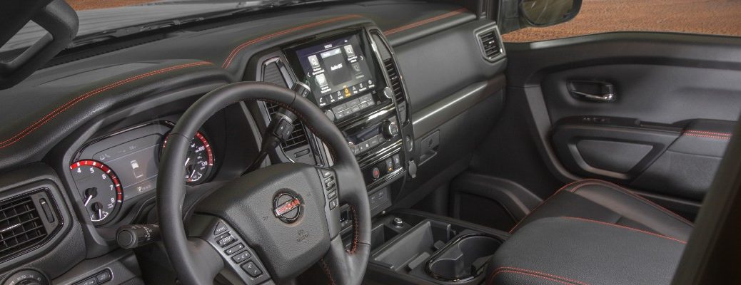 A photo of the inside of the 2021 Nissan Titan.