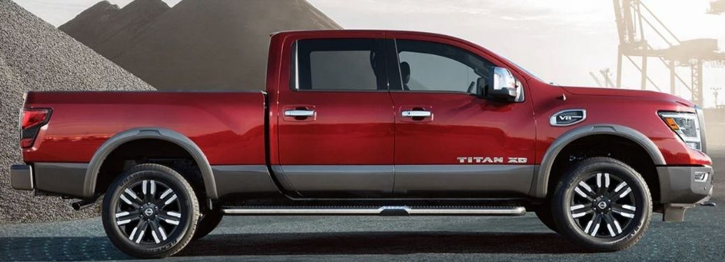 2021 Nissan Titan Red Side View