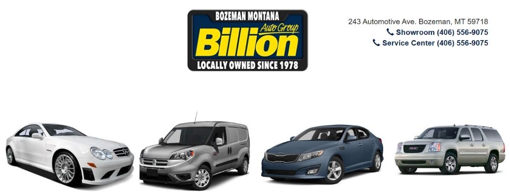 View of some of the vehicles available in Bozeman, MT