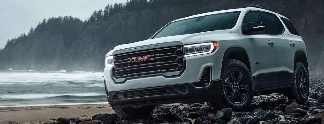2022 GMC Acadia parked near a beach