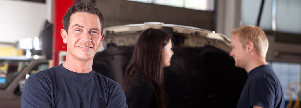 Mechanic posing for a picture