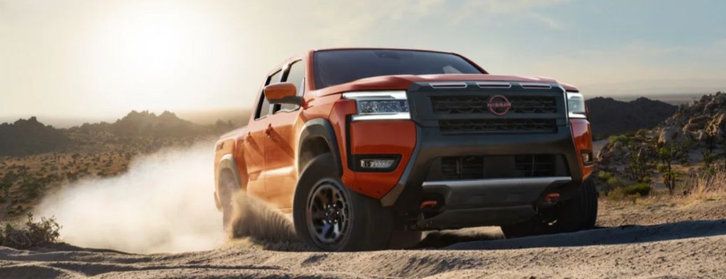 2025 Nissan Frontier on the road