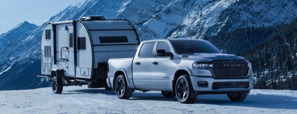 2026 RAM 1500 towing a trailer
