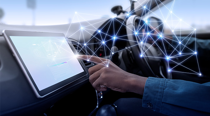 car technology in modern vehicles dashboard