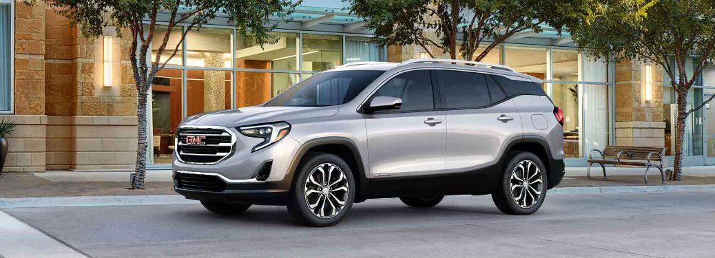Driver side exterior view of a gray 20128 GMC Terrain